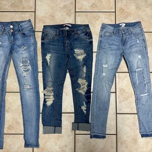 Bundle of Women's Distressed Jeans size 0